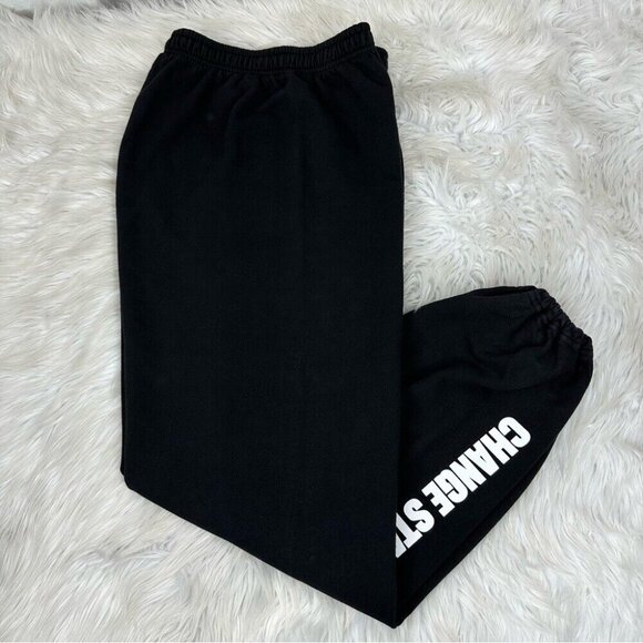 Mayfair The Label Black Change Starts With You French Terry Jogger Med/W26/L28.5 - Picture 4 of 10